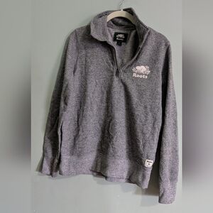 EUC Ladies Roots Charcoal Zip-Up Sweater *C21